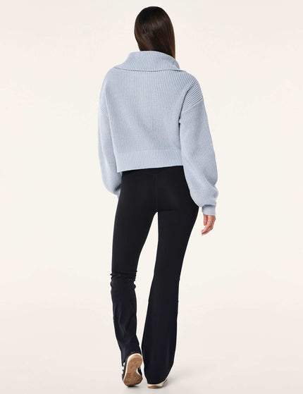 PE Nation High Season Zip Neck Knit - Ice Blueimage5- The Sports Edit