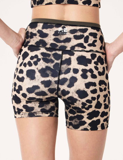 PE Nation Stellar 5" Bike Short - Leopardimage2- The Sports Edit