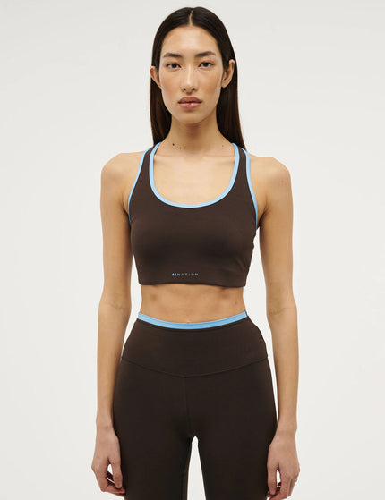 PE Nation Stellar Sports Bra - Coffeeimage1- The Sports Edit