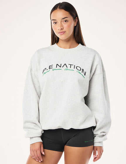 PE Nation Volume Sweat - Grey Marleimage1- The Sports Edit