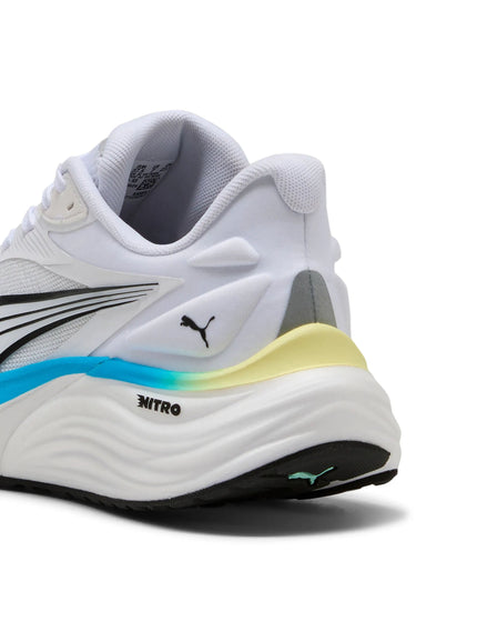 PUMA Electrify NITRO 4 Running Shoes - White/Mint Melt/Speed Blueimage4- The Sports Edit
