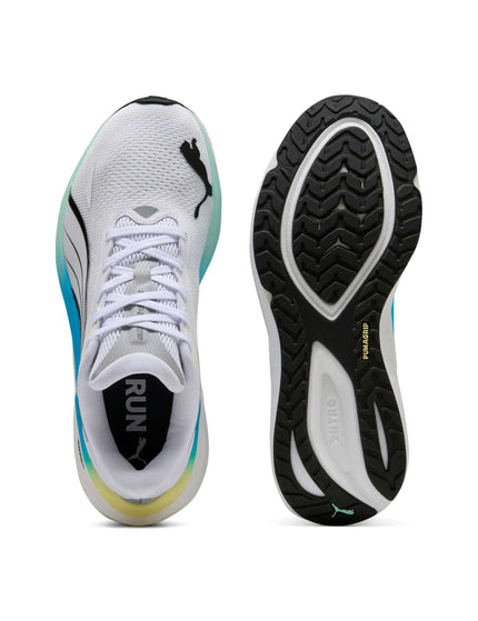 PUMA Electrify NITRO 4 Running Shoes - White/Mint Melt/Speed Blueimage6- The Sports Edit