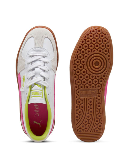 PUMA Palermo Leather Sneakers - White/Fluro Pinkimage6- The Sports Edit