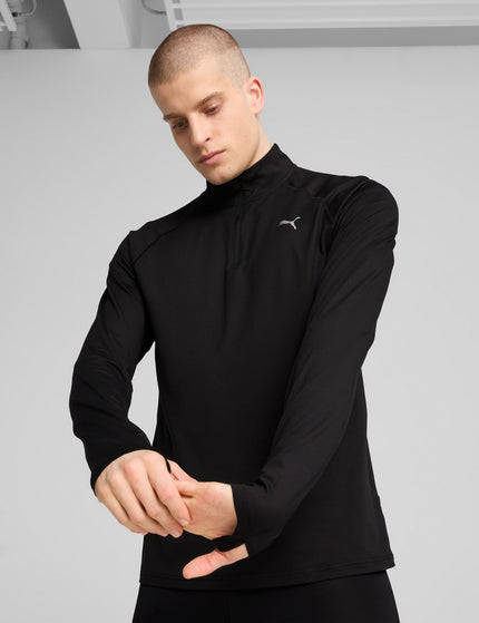 PUMA Run Velocity Cloudspun 1/4 Zip - Blackimage1- The Sports Edit