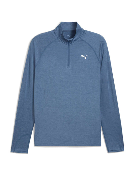 PUMA Run Velocity Cloudspun 1/4 Zip - Dark Indigo-heatherimage4- The Sports Edit