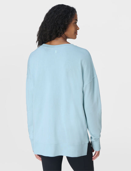Sweaty Betty After Class Longline Sweatshirt - Vista Blueimage2- The Sports Edit