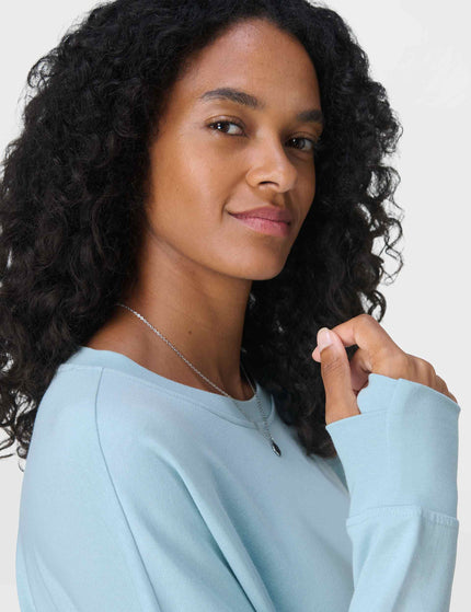 Sweaty Betty After Class Longline Sweatshirt - Vista Blueimage3- The Sports Edit