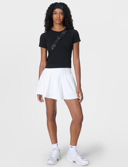 Sweaty Betty Athlete Crop Seamless Workout T-Shirt - Blackimage6- The Sports Edit