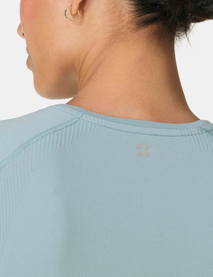 Sweaty Betty Athlete Seamless Workout Long Sleeve Top - Vapour Blueimage4- The Sports Edit