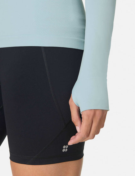 Sweaty Betty Athlete Seamless Workout Long Sleeve Top - Vapour Blueimage5- The Sports Edit
