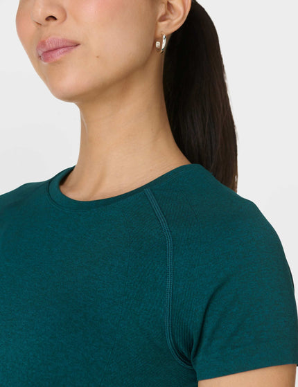 Sweaty Betty Athlete Seamless Workout T-Shirt - Petrol Green Deep Green Marlimage3- The Sports Edit