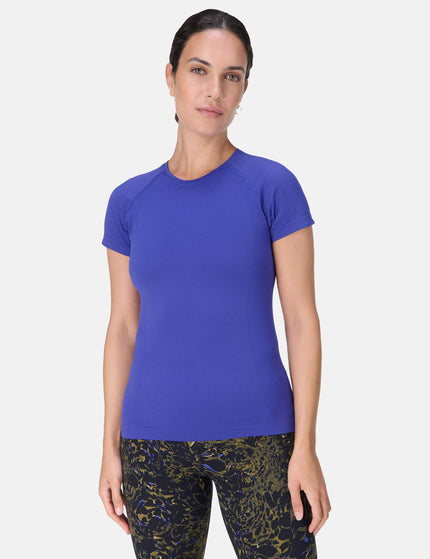 Sweaty Betty Athlete Seamless Workout T-Shirt - Rich Blueimage1- The Sports Edit