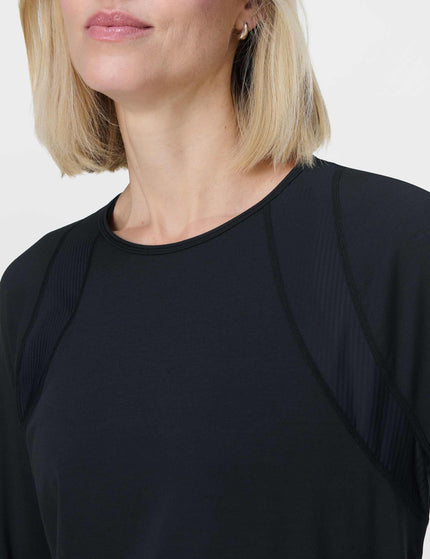 Sweaty Betty Breathe Easy Mesh Long Sleeve Top - Blackimage3- The Sports Edit