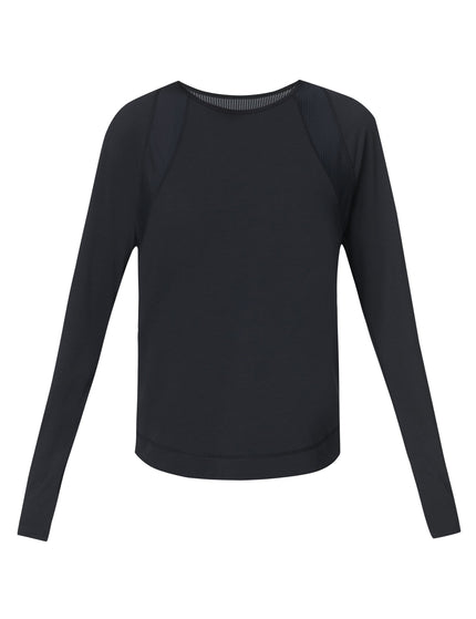 Sweaty Betty Breathe Easy Mesh Long Sleeve Top - Blackimage6- The Sports Edit