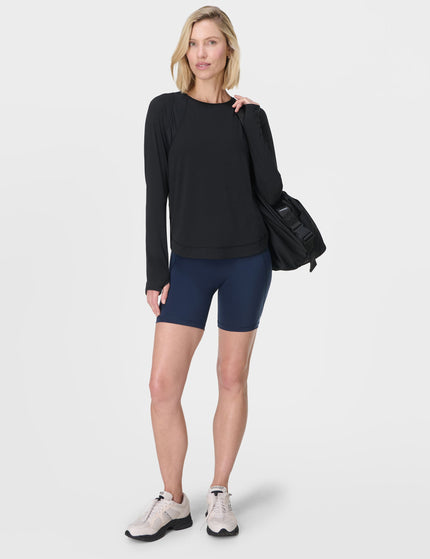 Sweaty Betty Breathe Easy Mesh Long Sleeve Top - Blackimage4- The Sports Edit