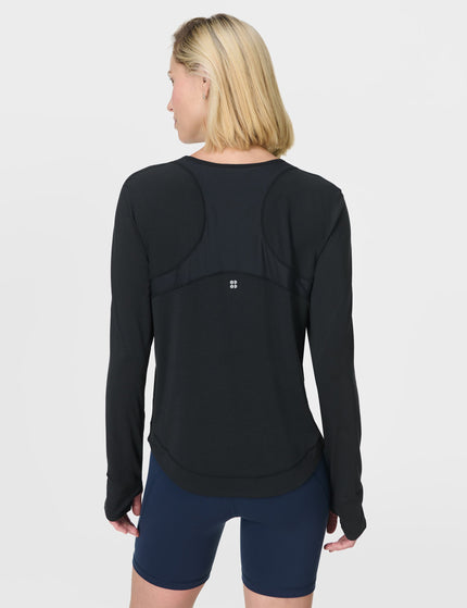 Sweaty Betty Breathe Easy Mesh Long Sleeve Top - Blackimage2- The Sports Edit