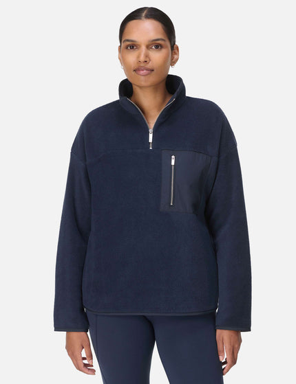 Sweaty Betty Mallow Half Zip Pullover - Navy Blueimage1- The Sports Edit