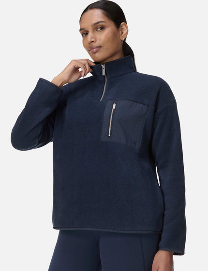 Sweaty Betty Mallow Half Zip Pullover - Navy Blueimage5- The Sports Edit