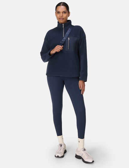 Sweaty Betty Mallow Half Zip Pullover - Navy Blueimage6- The Sports Edit