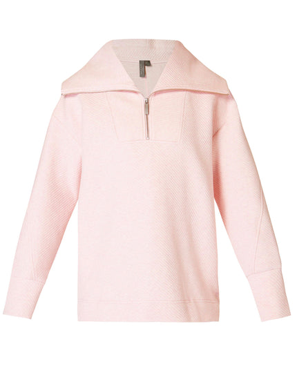 Sweaty Betty Radiant Half Zip Sweatshirt - Neutral Pinkimage7- The Sports Edit