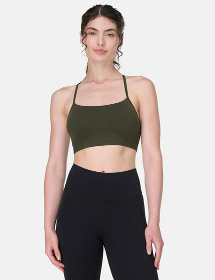 Sweaty Betty Spirit Restored Yoga Bra - Nori Greenimage1- The Sports Edit