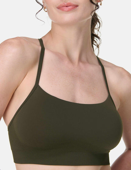 Sweaty Betty Spirit Restored Yoga Bra - Nori Greenimage3- The Sports Edit