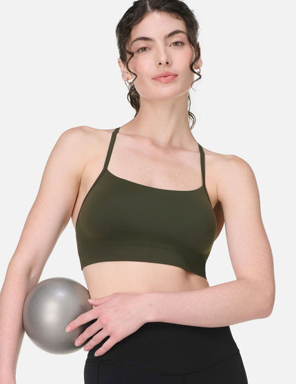 Sweaty Betty Spirit Restored Yoga Bra - Nori Greenimage4- The Sports Edit