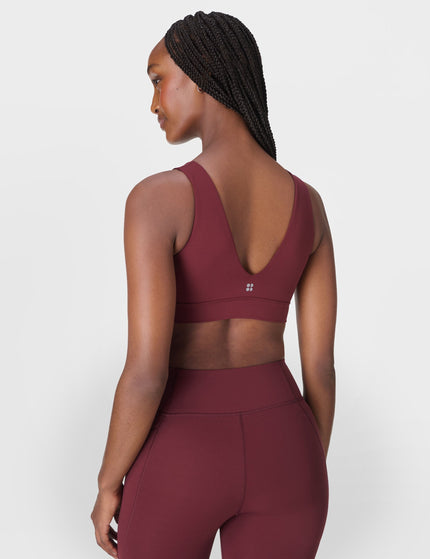 Sweaty Betty Ultimate Studio Voop Bra - Garnet Redimage2- The Sports Edit