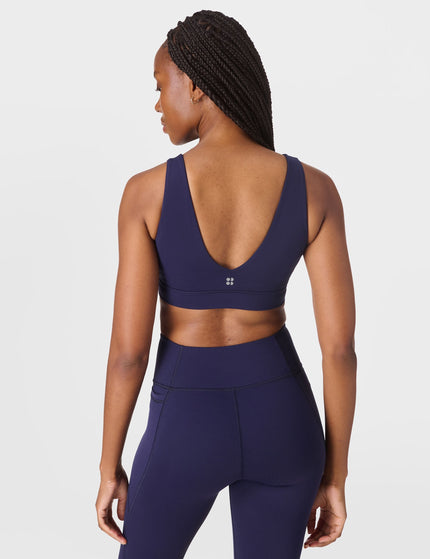 Sweaty Betty Ultimate Studio Voop Bra - Midnight Navy Blueimage2- The Sports Edit