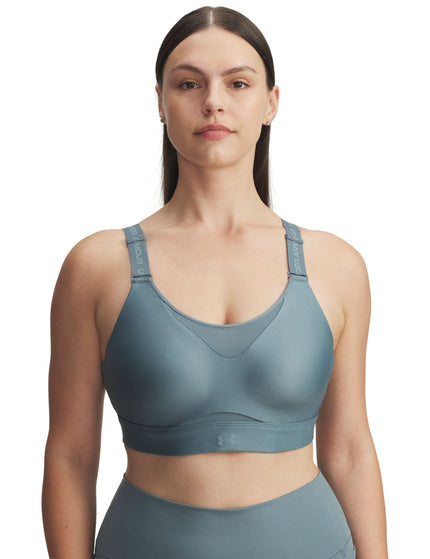 Under Armour Infinity 2.0 High Sports Bra - Jasper Blue/Serpentineimage1- The Sports Edit