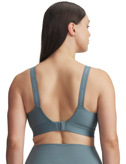 Under Armour Infinity 2.0 High Sports Bra - Jasper Blue/Serpentineimage2- The Sports Edit