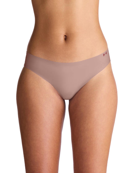 Under Armour Pure Stretch 3-Pack No Show Bikini - Tourmaline Pink/Fuchsia Dusk/Dark Maroonimage2- The Sports Edit