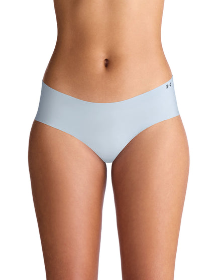 Under Armour Pure Stretch 3-Pack No Show Hipster - Blue Calm/Blue Smoke/Halo Greyimage2- The Sports Edit