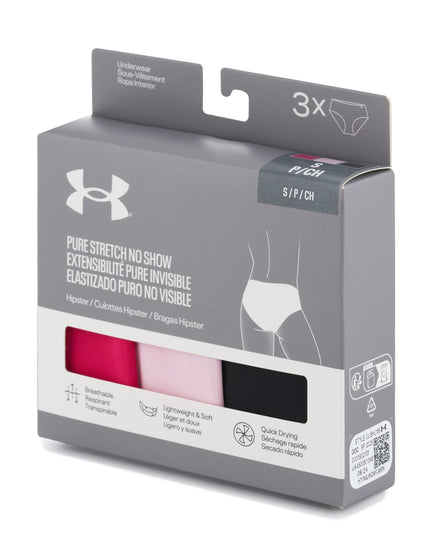 Under Armour Pure Stretch 3-Pack No Show Hipster - Shaded Fuchsiaimage4- The Sports Edit