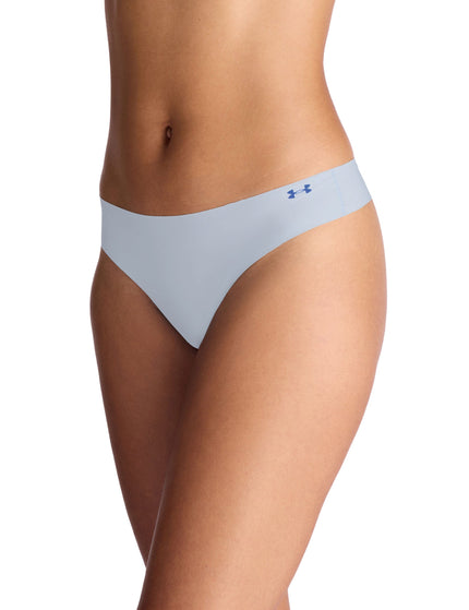 Under Armour Pure Stretch 3-Pack No Show Thong - Blue Calm/Blue Atlantis/Washed Navyimage3- The Sports Edit