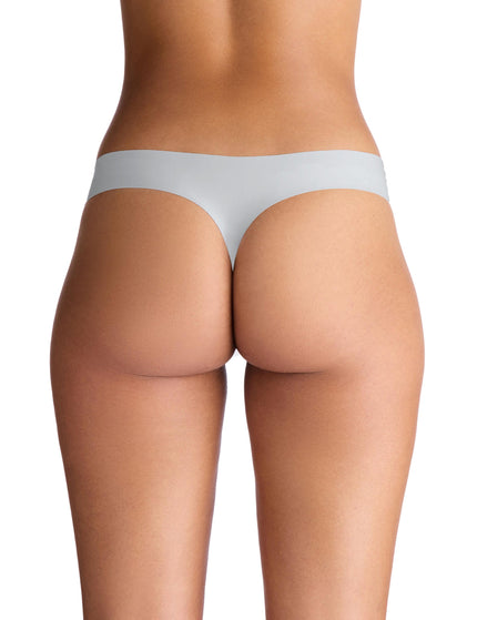 Under Armour Pure Stretch 3-Pack No Show Thong - Halo Grey/Tourmaline Pink/Maroon Mistimage4- The Sports Edit