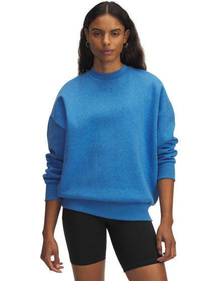 Under Armour Rival Fleece Oversized Crew - Blue Atlantis/Light Heatherimage1- The Sports Edit