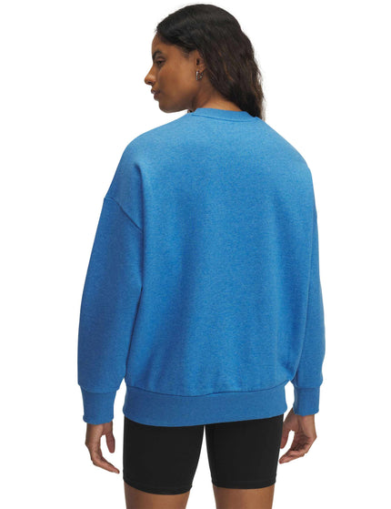 Under Armour Rival Fleece Oversized Crew - Blue Atlantis/Light Heatherimage2- The Sports Edit