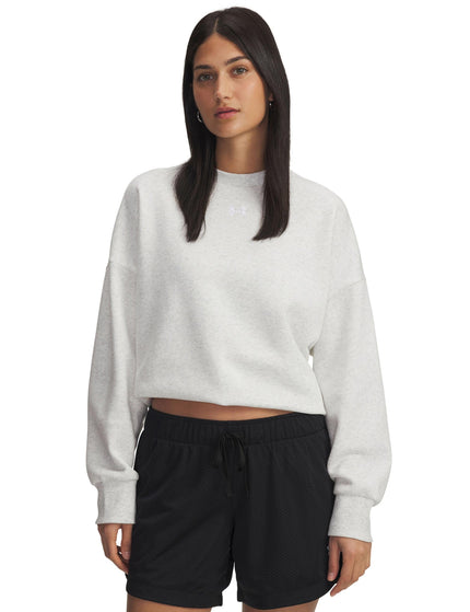 Under Armour Rival Fleece Oversized Crew - Distant Grey/Whiteimage1- The Sports Edit