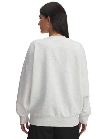 Under Armour Rival Fleece Oversized Crew - Distant Grey/Whiteimage2- The Sports Edit