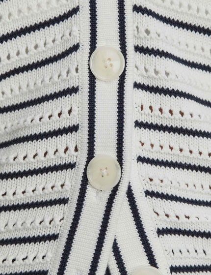 Varley Antonia Relaxed Cardigan - White/Blue Nightsimage5- The Sports Edit