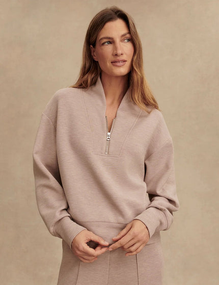 Varley Davidson Sweat - Taupe Marlimage1- The Sports Edit